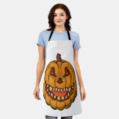 Kürbis Halloween Schürze (Getragen)