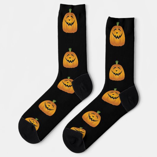 Kürbis-Halloween-Socken Socken (Linkes Detail)