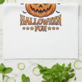 Kürbis Halloween-Spaß Jack Lantern Cowboyhut Flede Geschirrtuch (Gefaltet)