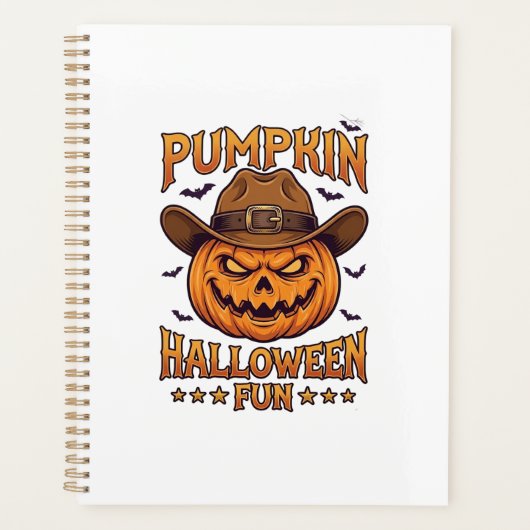 Kürbis Halloween-Spaß Jack Lantern Cowboyhut Flede Planer (Vorderseite)