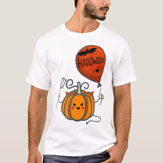 Kürbis Halloween T-Shirt (Vorderseite)