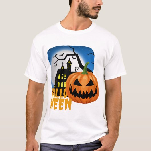 Kürbis Halloween T-Shirt (Vorderseite)