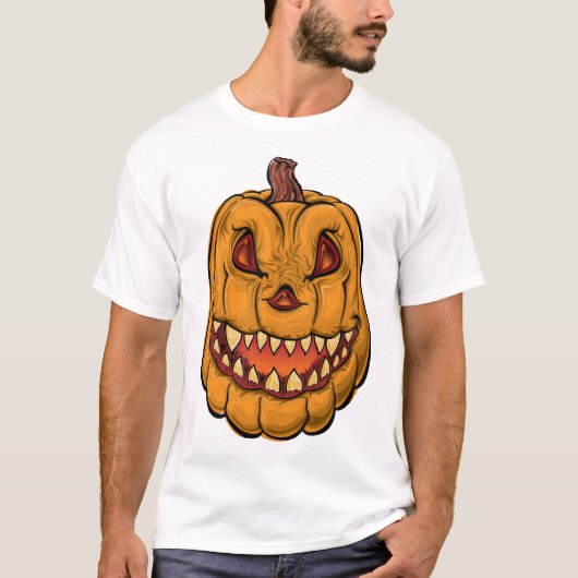 Kürbis Halloween T-Shirt (Vorderseite)