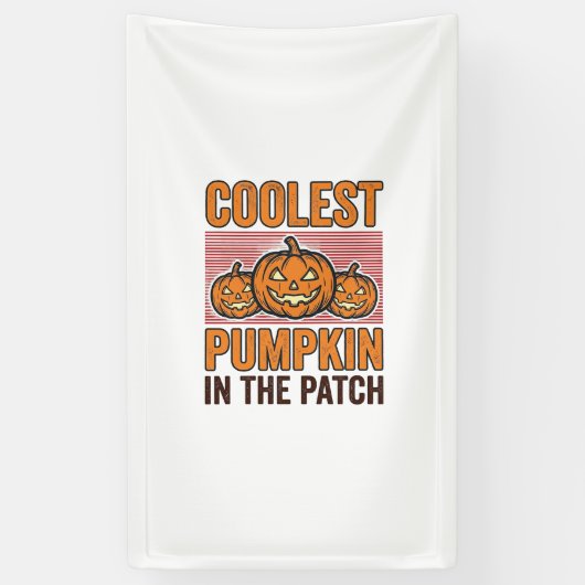Kürbis Halloween Vintage Des Banner (Vertikal)