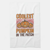 Kürbis Halloween Vintage Des Geschirrtuch (Vertikal)