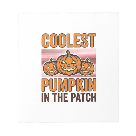 Kürbis Halloween Vintage Des Notizblock (Vorderseite)