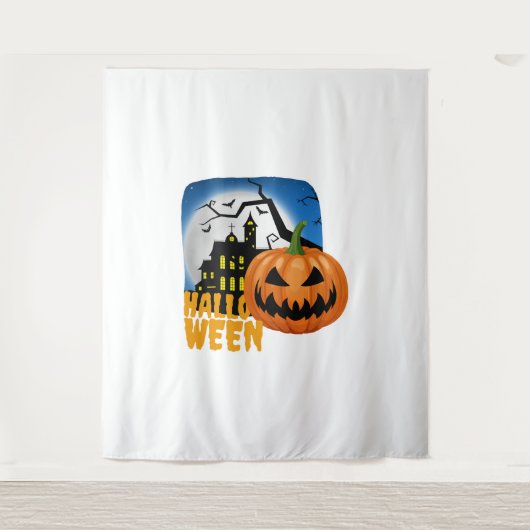 Kürbis Halloween Wandteppich (Vorderseite)