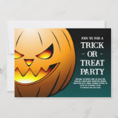 Kürbis-Halloweenparty Einladung (Vorderseite)