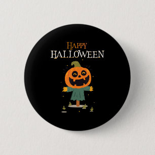 Kürbis Happy Halloween Button