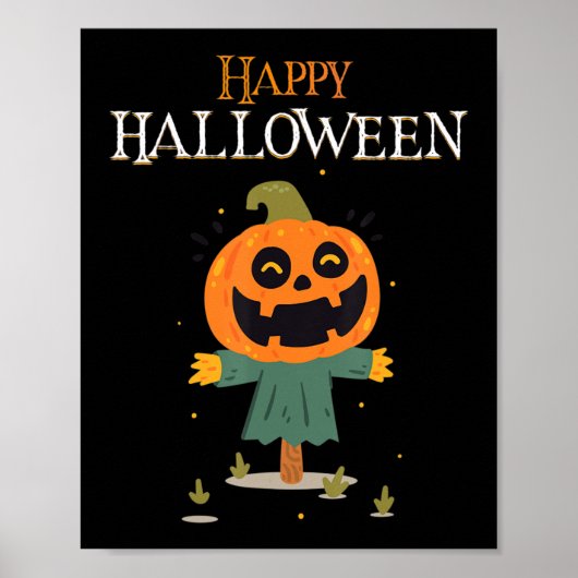 Kürbis Happy Halloween Poster (Vorne)