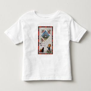 Kürbis-Hauptfliegen ein Drachen in einem Kamin Kleinkind T-shirt