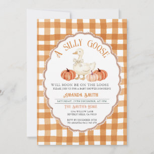 Kürbis Herbst Alberner Gans Baby Shower Einladung