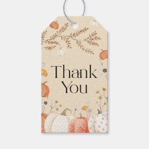 Kürbis-Herbst-Baby-Shower-Dankeschön-Geschenkanhän Geschenkanhänger