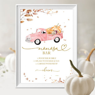 Kürbis Herbst Baby Shower MOMosa Bar Schild