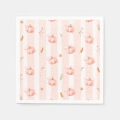 Kürbis Herbst Blumen Baby Shower Serviette (Vorderseite)