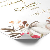 Kürbis-Herbst-Brautparty-Rezeptkartenschild Poster (Ecke)