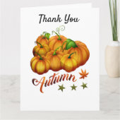 Kürbis Herbst Dankeskarte (Vorderseite)