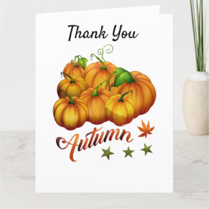 Kürbis Herbst Dankeskarte
