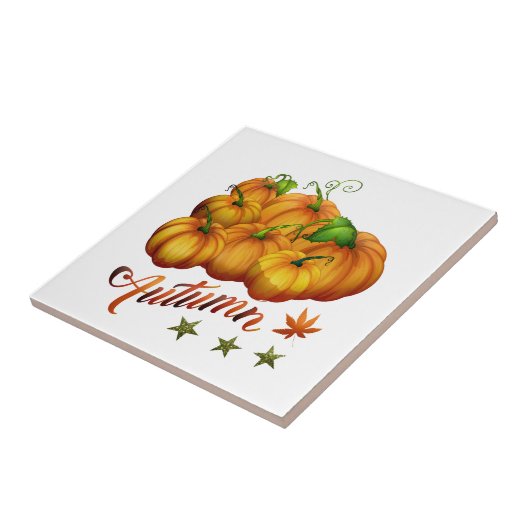 Kürbis Herbst Fliese (Seite)
