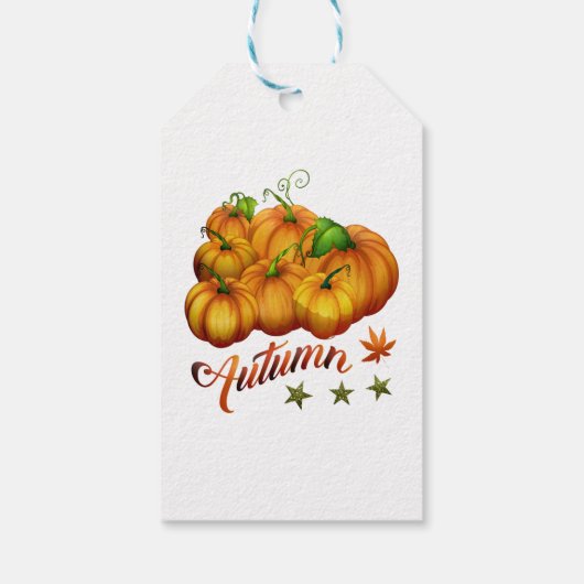 Kürbis Herbst Geschenkanhänger (Rückseite)