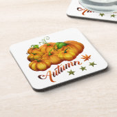 Kürbis Herbst Getränkeuntersetzer (Linke Seite)