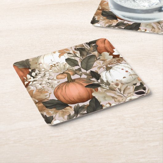Kürbis Herbst/Herbst Erntedank Rechteckiger Pappuntersetzer (angewinkelt)