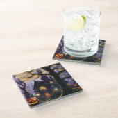 Kürbis/Herbst/Herbst/Halloween Glasuntersetzer (Schrägansicht)