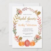 Kürbis Herbst Liebe Fall Blumenkohl Brautparty Einladung (Vorderseite)