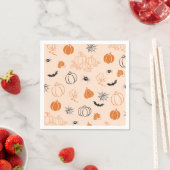 Kürbis-Herbst-Mädchen-Babyparty Serviette (Beispiel)