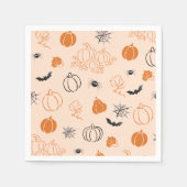 Kürbis-Herbst-Mädchen-Babyparty Serviette (Vorderseite)