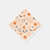 Kürbis-Herbst-Mädchen-Babyparty Serviette (Ecke)