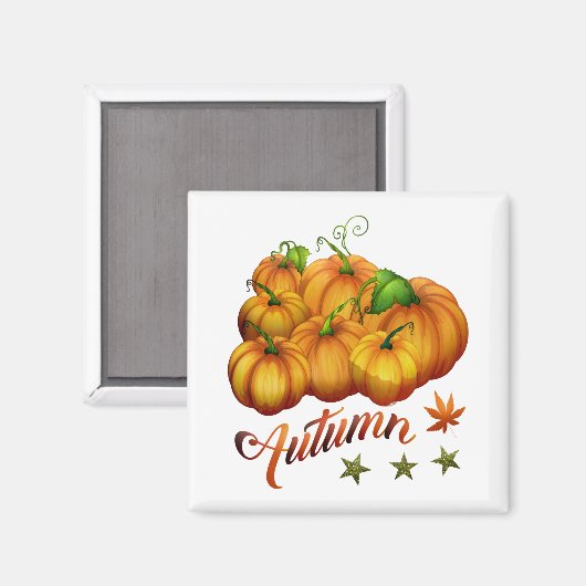 Kürbis Herbst Magnet (Vorderseite/Rückseite)