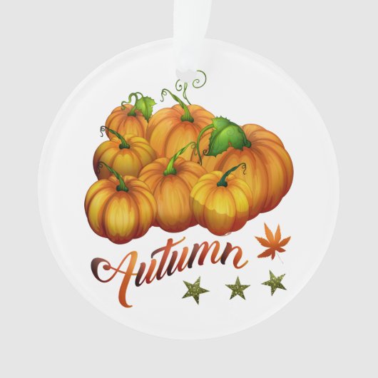 Kürbis Herbst Ornament (Vorderseite)