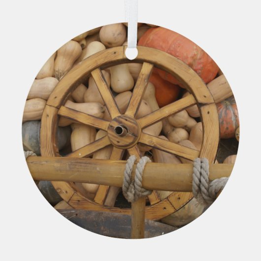 Kürbis Herbst Ornament Aus Glas (Rückseite)