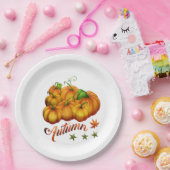 Kürbis Herbst Pappteller (Party)