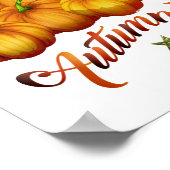 Kürbis Herbst Poster (Ecke)