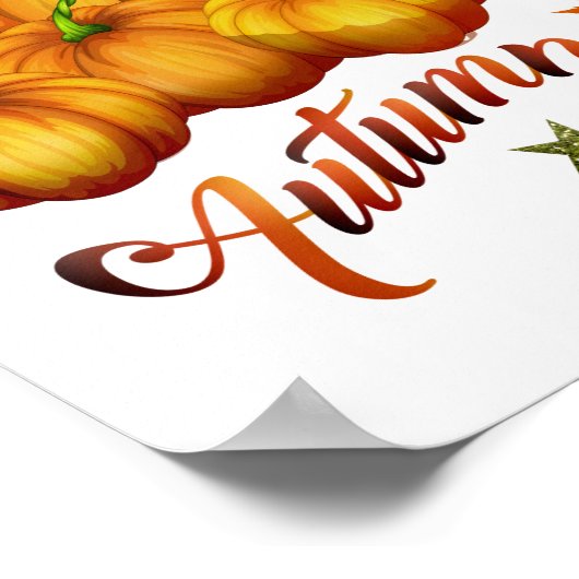 Kürbis Herbst Poster (Ecke)