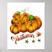 Kürbis Herbst Poster (Vorne)