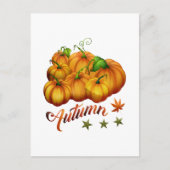 Kürbis Herbst Postkarte (Vorderseite)