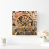  Kürbis Herbst Quadratische Wanduhr (Zuhause)