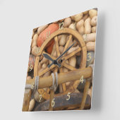  Kürbis Herbst Quadratische Wanduhr (Winkel)