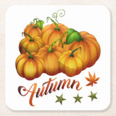 Kürbis Herbst Rechteckiger Pappuntersetzer (Vorderseite)