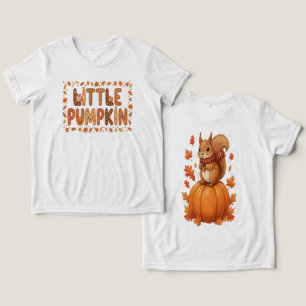 Kürbis Herbst und das Eichhörnchen für Kinder Tri-Blend Shirt