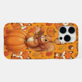 Kürbis Herbst und das Eichhörnchen iPhone Hülle (Rückseite (Horizontal))