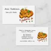 Kürbis Herbst Visitenkarte (Vorne/Hinten)