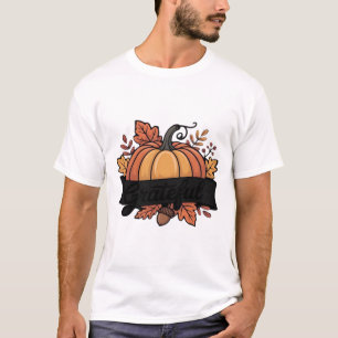 Kürbis Herbstblätter Design Klassisches T-Shirt