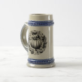 Kürbis-Herbsternte-Stein Bierglas (Vorderseite Links)