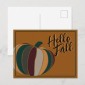 Kürbis Herbstfarben Postkarte (Vorne/Hinten)