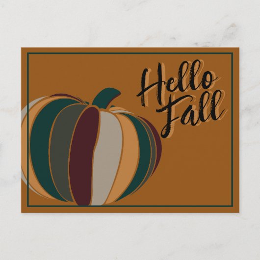 Kürbis Herbstfarben Postkarte (Vorderseite)