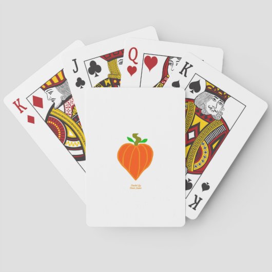 Kürbis-Herz-Spielkarten Spielkarten (Rückseite)